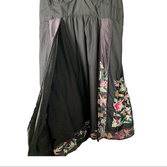 Lucky Brand S Silk Panel Embroidered Tank Dress - Picture 5 of 8